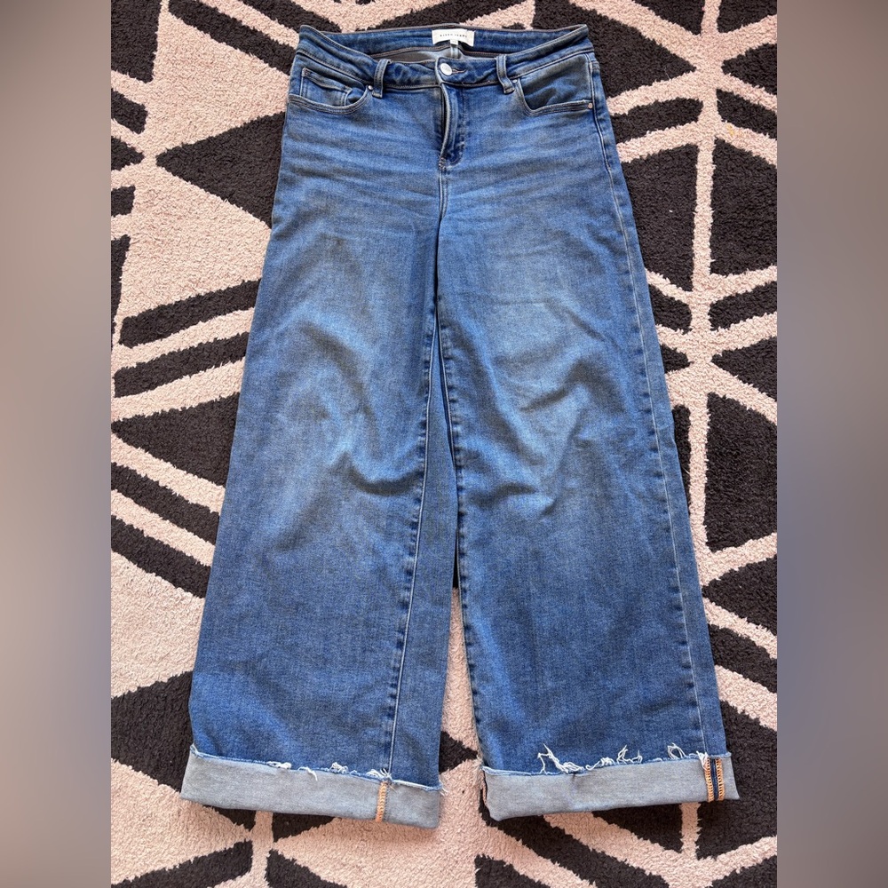 Risen Los Angeles High-Rise Wide-Leg Blue Jeans for Women